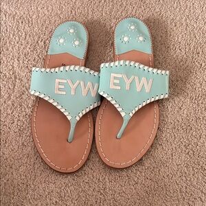 Jack Rogers Mint Green Sandals - Key West 9.5